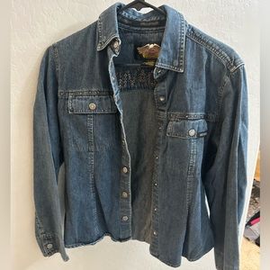 Women’s Harley Davidson Long Sleeve Size Small Jean jacket